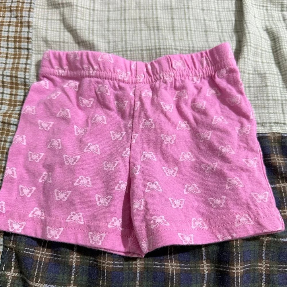 Cutie Pie Baby Girls Pink Butterfly Shorts Size 0-3 Months